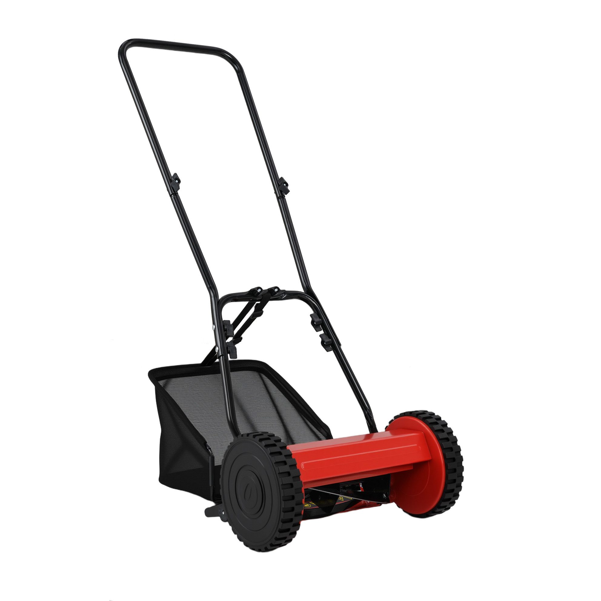 KOMFOTTEU Spindelmäher, 30 cm Schnittbreite, Handrasenmäher mit 18,5L Fangkorb