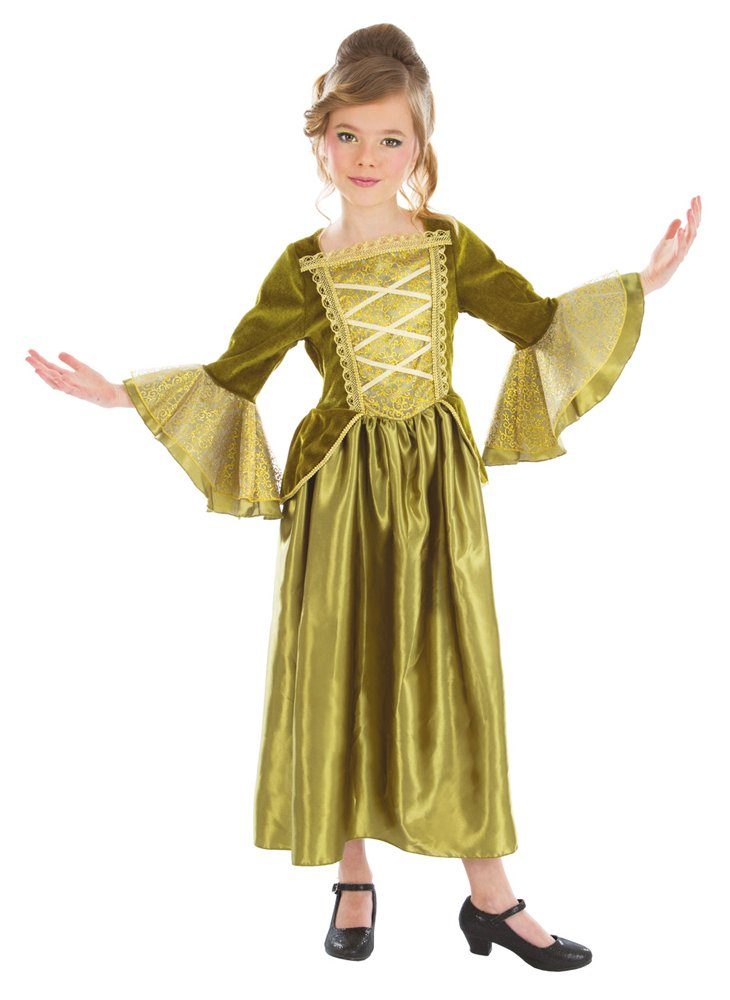 CHAKS Burgfräulein-Kostüm »Burgfräulein Sarina Kostüm für Mädchen - Grün -  Wunderschönes Kleid Mittelalter Burgfest Ritterspiele Karneval Königin  Prinzessin« online kaufen | OTTO