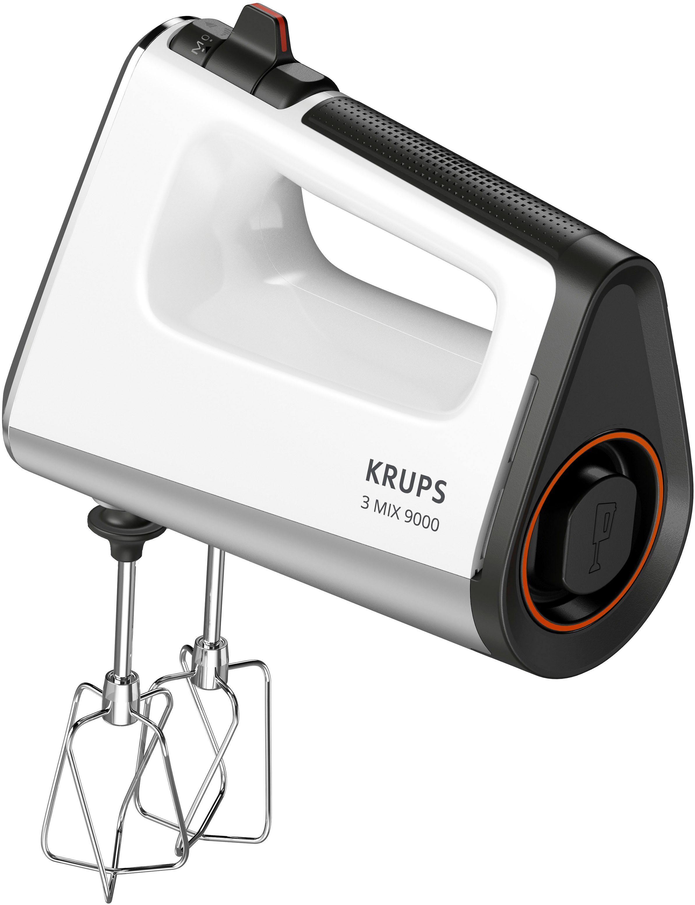 Krups Handmixer GN9101 3, Mix 9000, 750 W, ergonomischer Griff, langes  Kabel, inkl. Schneebesen und Knethaken