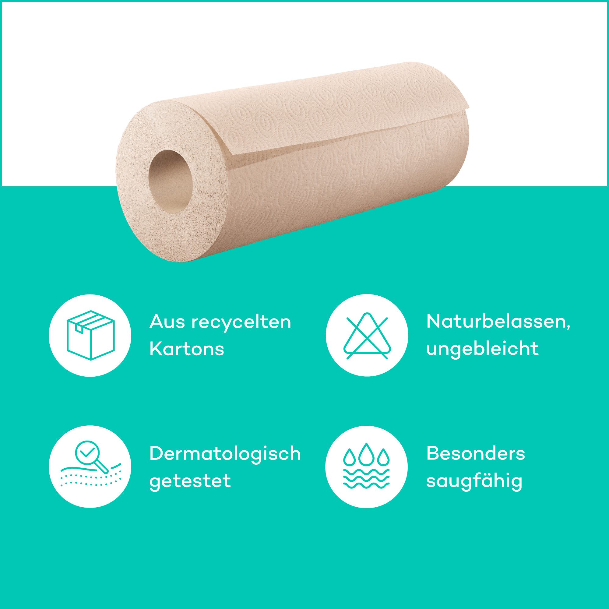 mach m!t Papierküchenrolle 4 o. 32 Rollen - 3-lagig - 128 Blatt (4-St)
