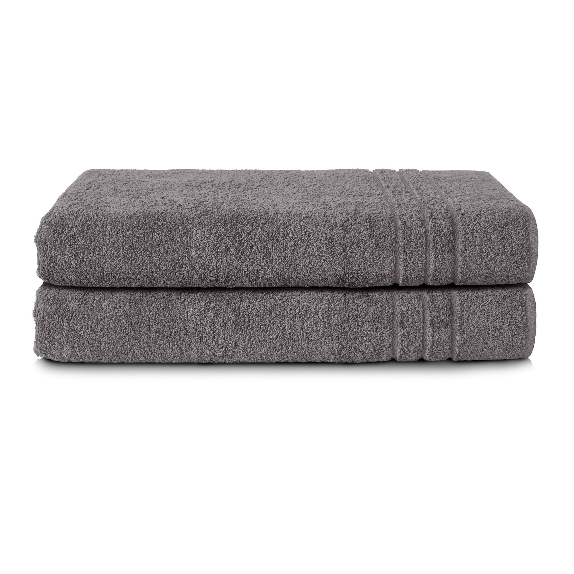 KOMFORTEC Saunatuch 80x200 cm Saunatücher Set aus 100% Baumwolle Frottee (2-St), XXL, Weich, Groß, Schnelltrocknend mehr