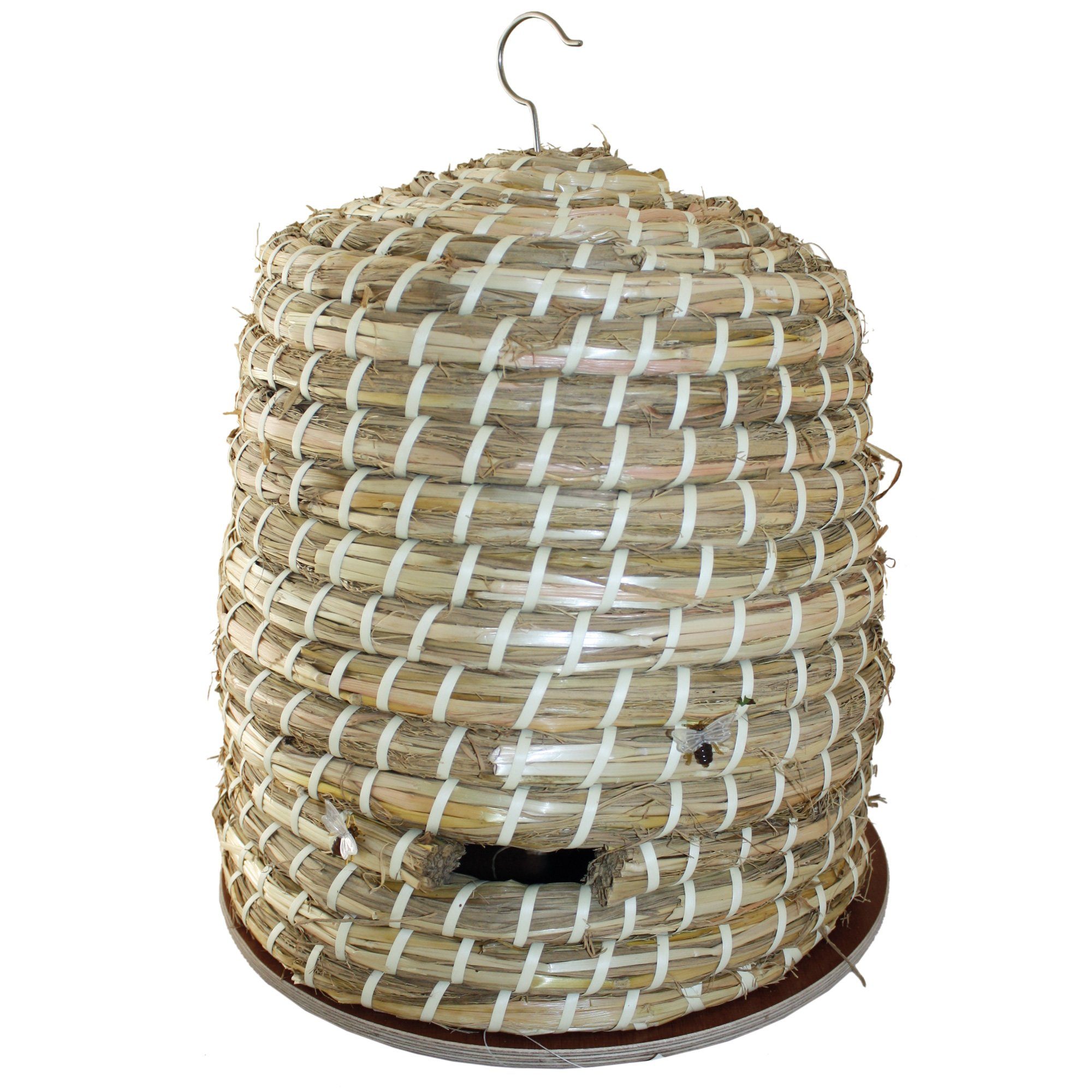 Bienenkiste Elmato 10239 Bienenkorb mit Boden aus Stroh und Holzrinde, 34x35cm