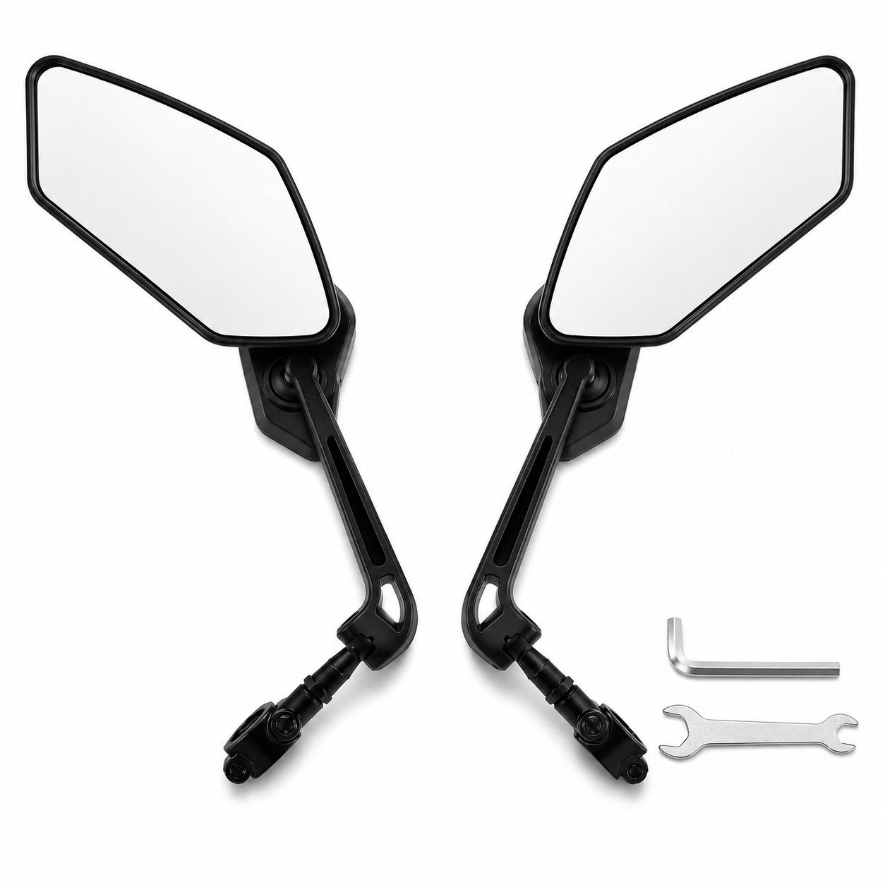 XEOOCE Fahrradlenker Fahrradspiegel, 360° verstellbar, Rückspiegel Set 1 Paar, Standardlenker, (Einzelstück mit Montagezubehör), Blendfrei, 360° drehbar, verstellbare Halterung