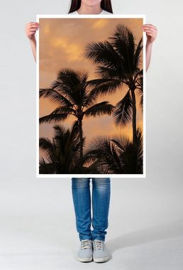 Sinus Art Poster Naturfotografie 60x90cm Poster Palmensilhouetten