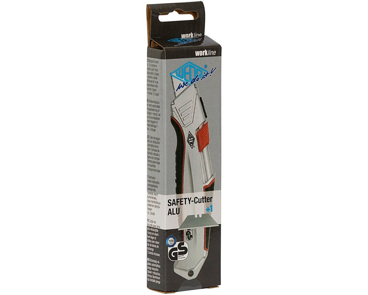Thumbnail - WEDO Cutter Cuttermesser Safety-Cutter ALU silber/schwarz/rot