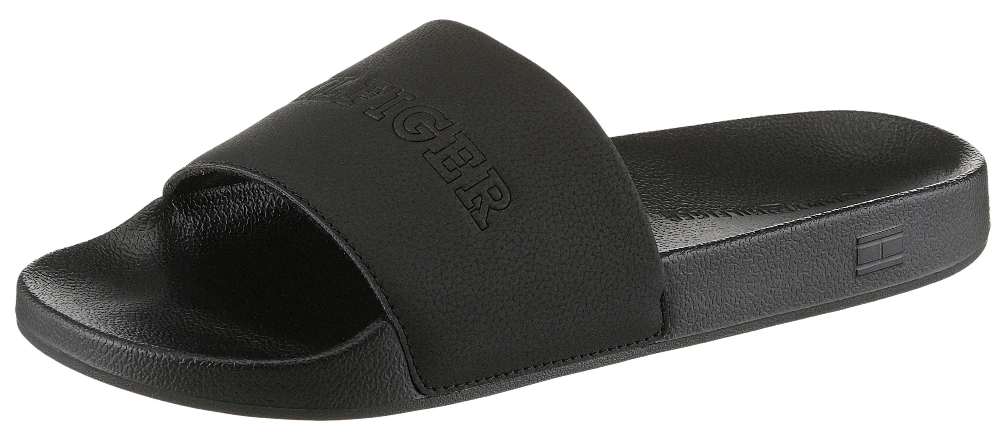 Tommy Hilfiger TUMBLE HILFIGER POOL SLIDE Pantolette, Poolslide, Schlupfsch günstig online kaufen
