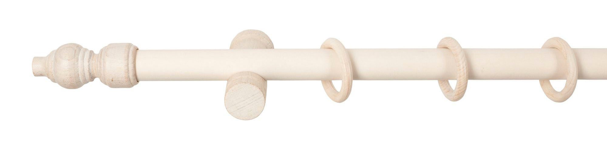 SN DECO GROUP Gardinenstange Filigrano, 1-läufig, Fixmaß, mit Bohren, verschraubt, Holzwerkstoff, 28 mm, Holz, verschiedene Längen und Farben, Komplettset