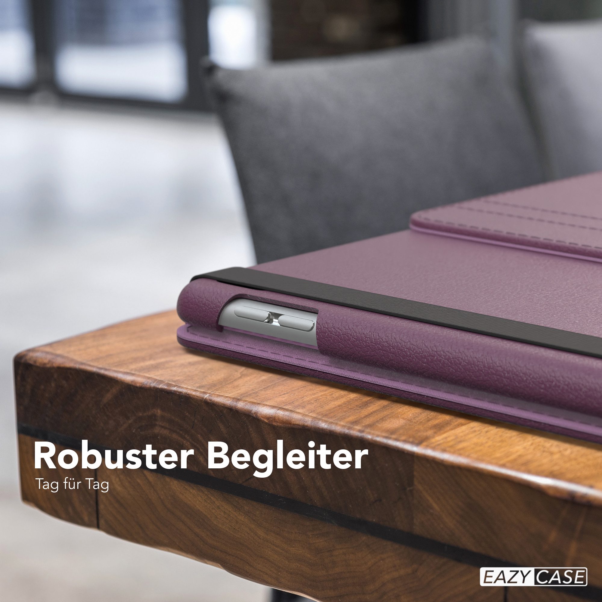 EAZY CASE Tablet-Hülle Rotation Case für Apple iPad Pro 2. Gen. (2017) 12,9 Zoll, Tablet-Hülle Bookstyle Case Fullcover Schutz Tasche Stehfunktion Lila