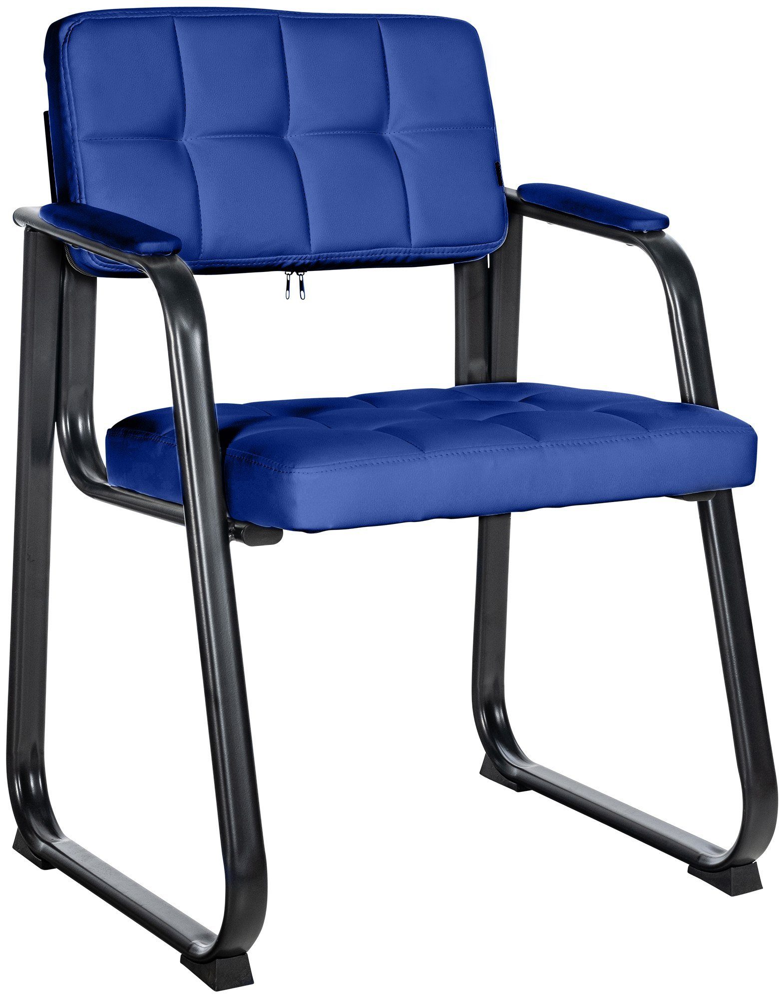 CLP Besucherstuhl Canada, Kunstleder-Bezug, schwarzes Metallgestell günstig online kaufen