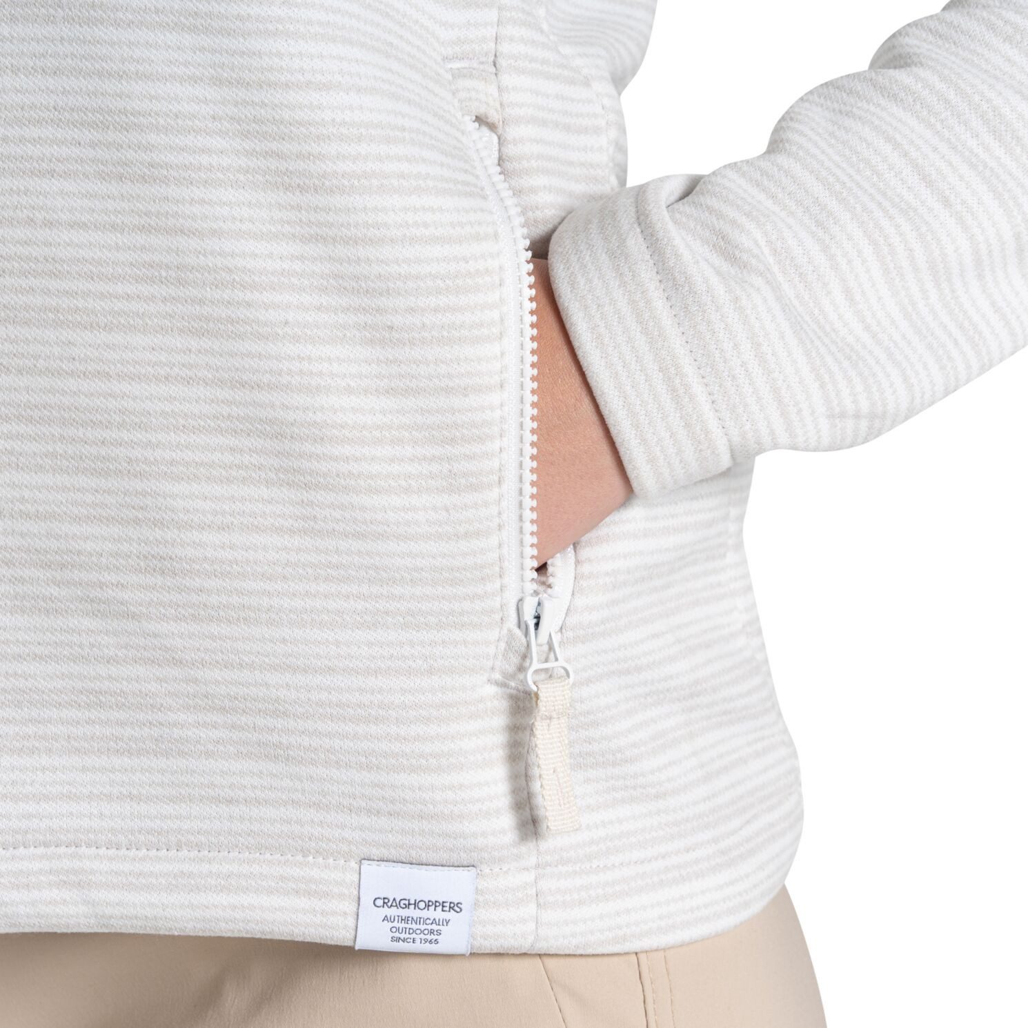 Craghoppers Trekkingjacke Craghoppers - Daisy Half Zip Damen Fleecejacke Fleece Jacke, beige