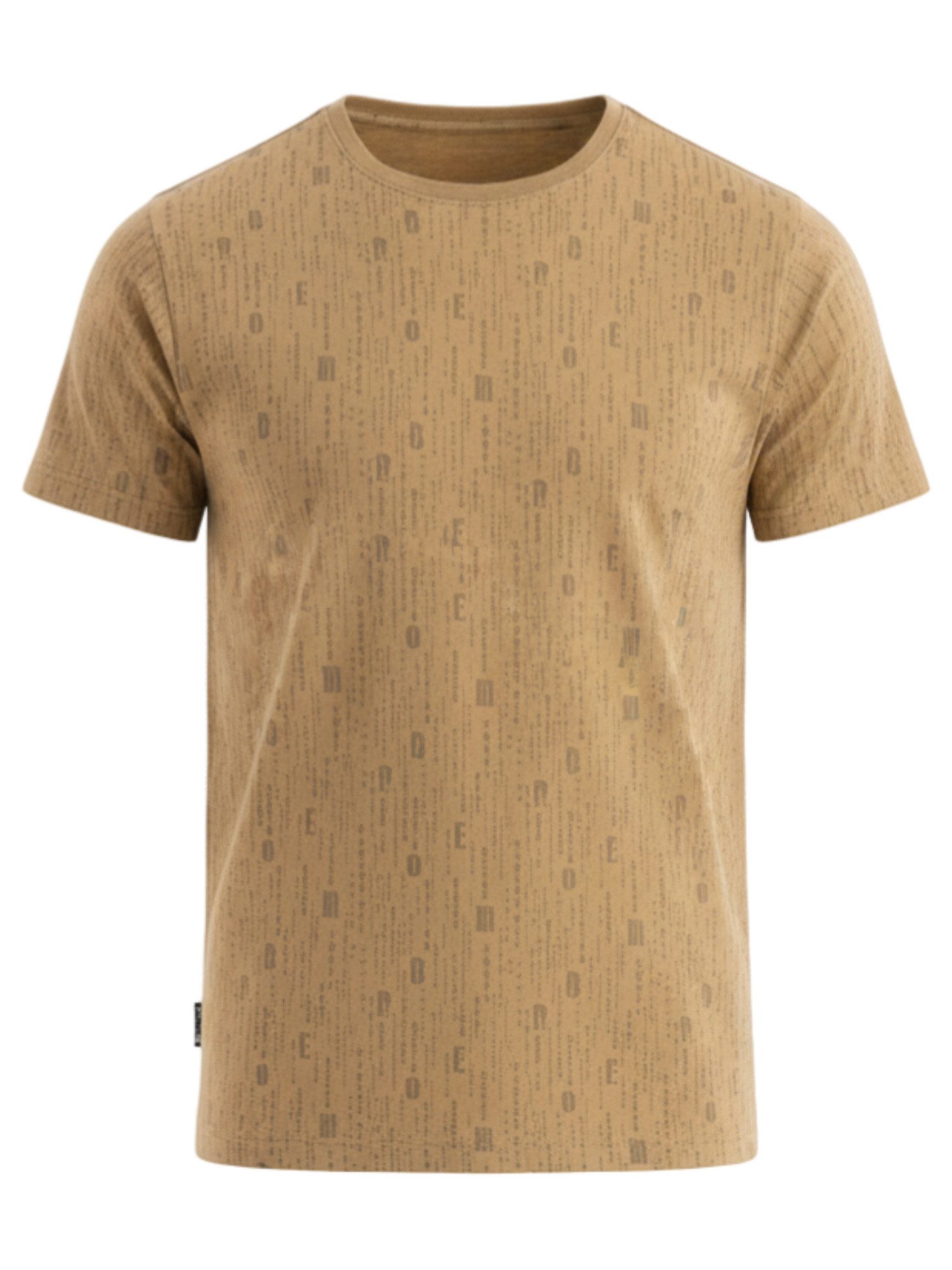 OMBRE Print-Shirt Bedrucktes Baumwoll-T-Shirt mit Rundhalsausschnitt -