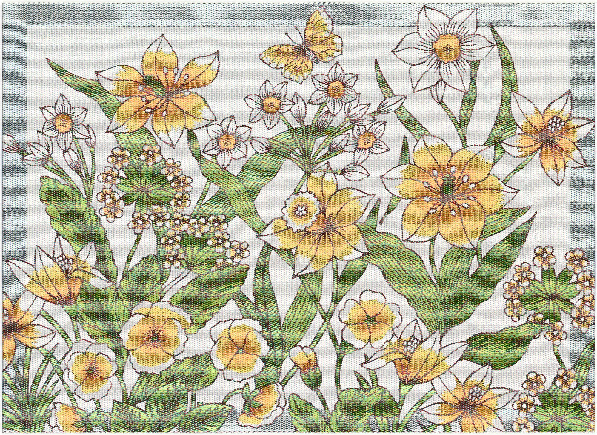 Platzset tischset/platzdecke daffodil / narzissen 35 x 48cm