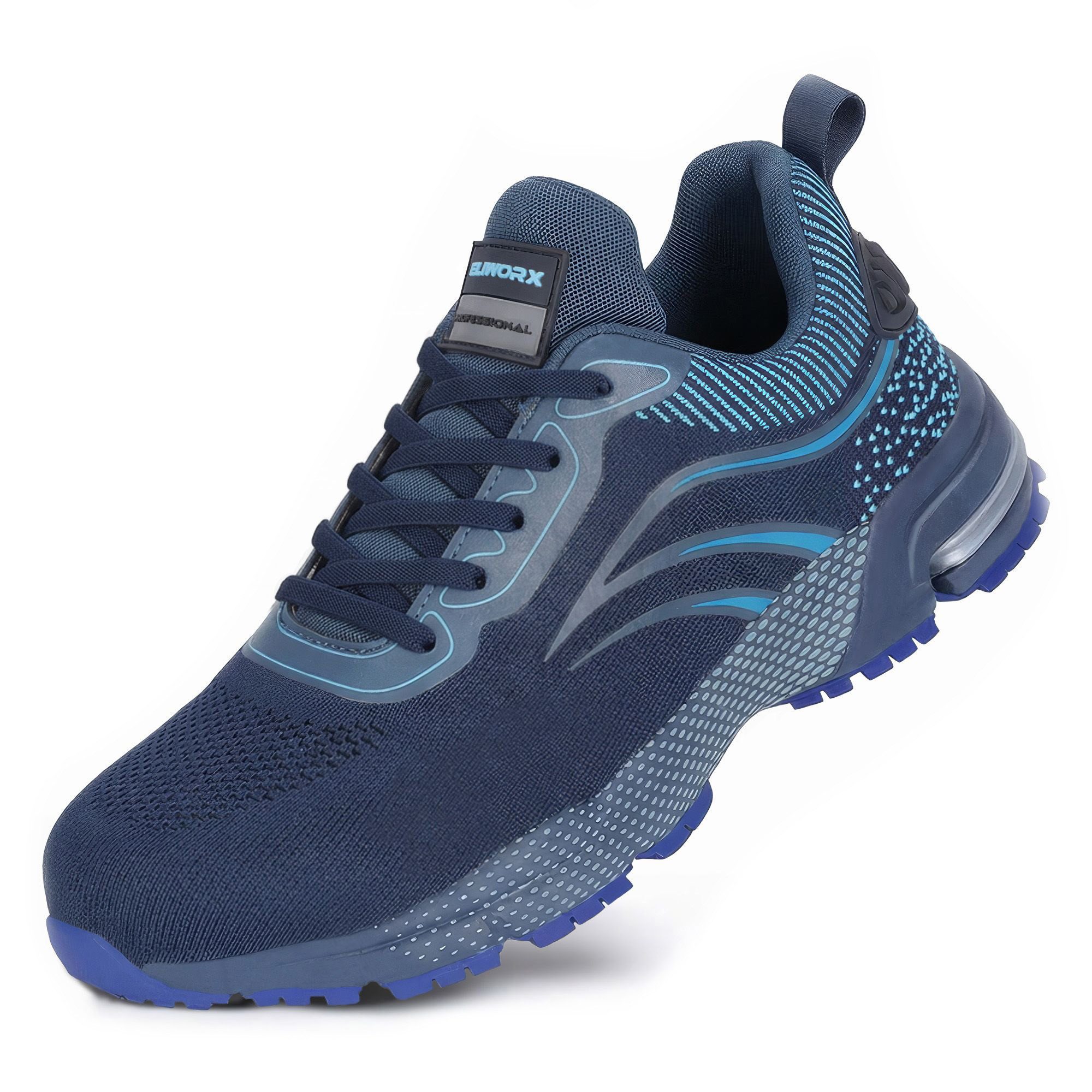 ELIWORX S1 PL Schuh mit Stahlkappe, Atmungsaktives Mesh - Arbeitsschuhe Herren Sicherheitsschuh Durchtrittsichere Zwischensohle aus Kevlar, besonders rutschhemmend
