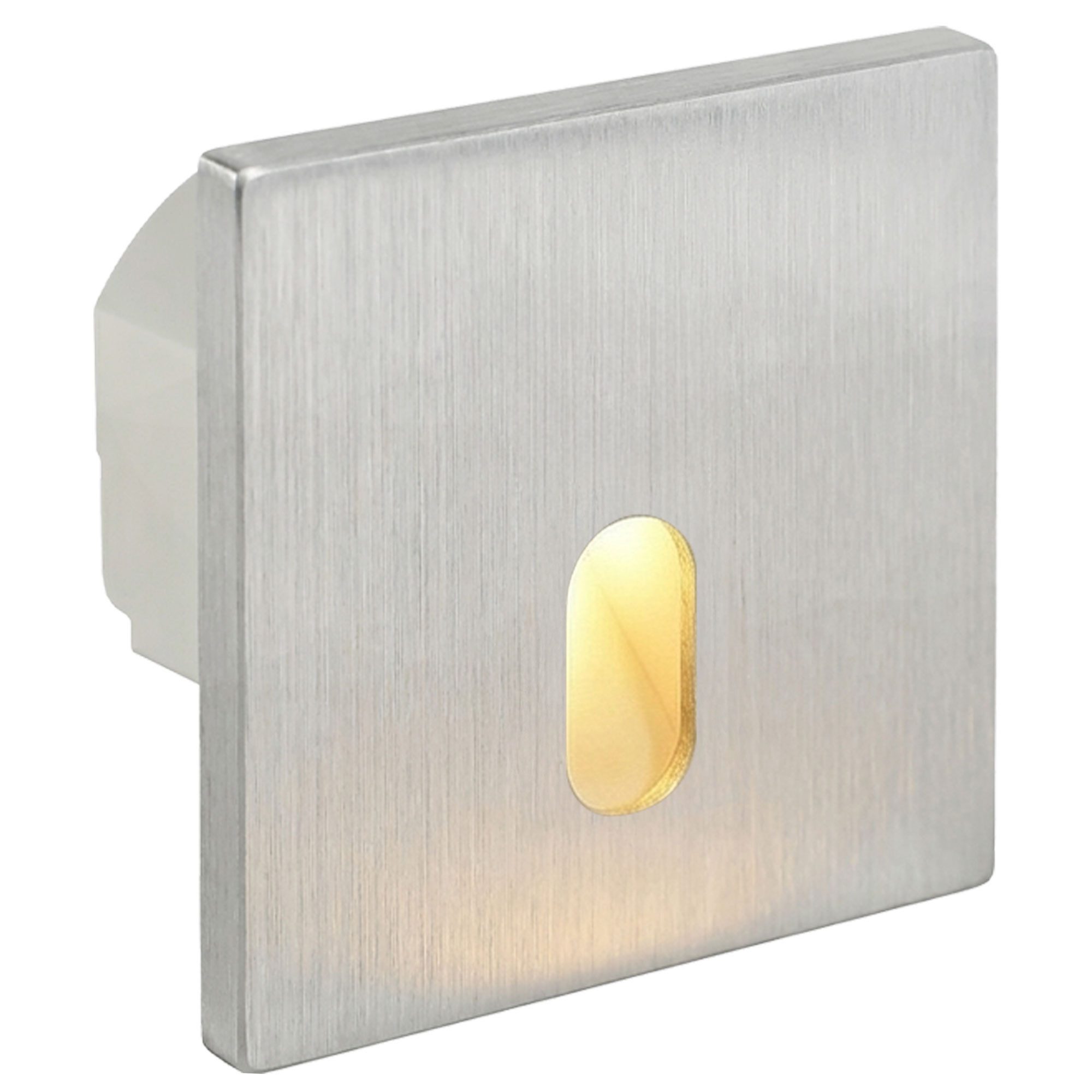 Maxkomfort LED Einbauleuchte - Treppenbeleuchtung Modular mit/ohne Bewegungsmelder - Stufenlicht, ohne Bewegungsmelder, LED fest integriert, 3 Lichtfarben einstellbar - Wandeinbauleuchte Treppe Innen Rund/Eckig