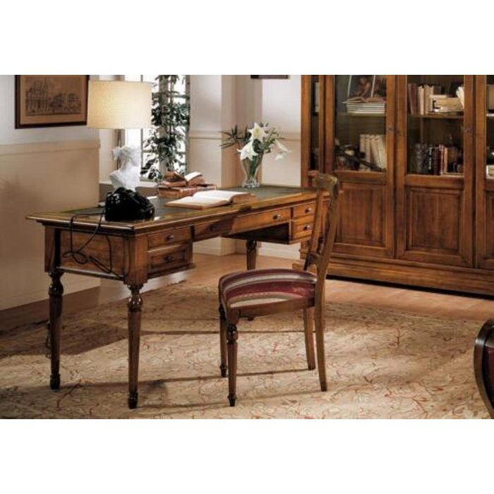 JVmoebel Schreibtisch Schreibtisch Sekretär Italienische Möbel Tisch Stuhl Set Büro