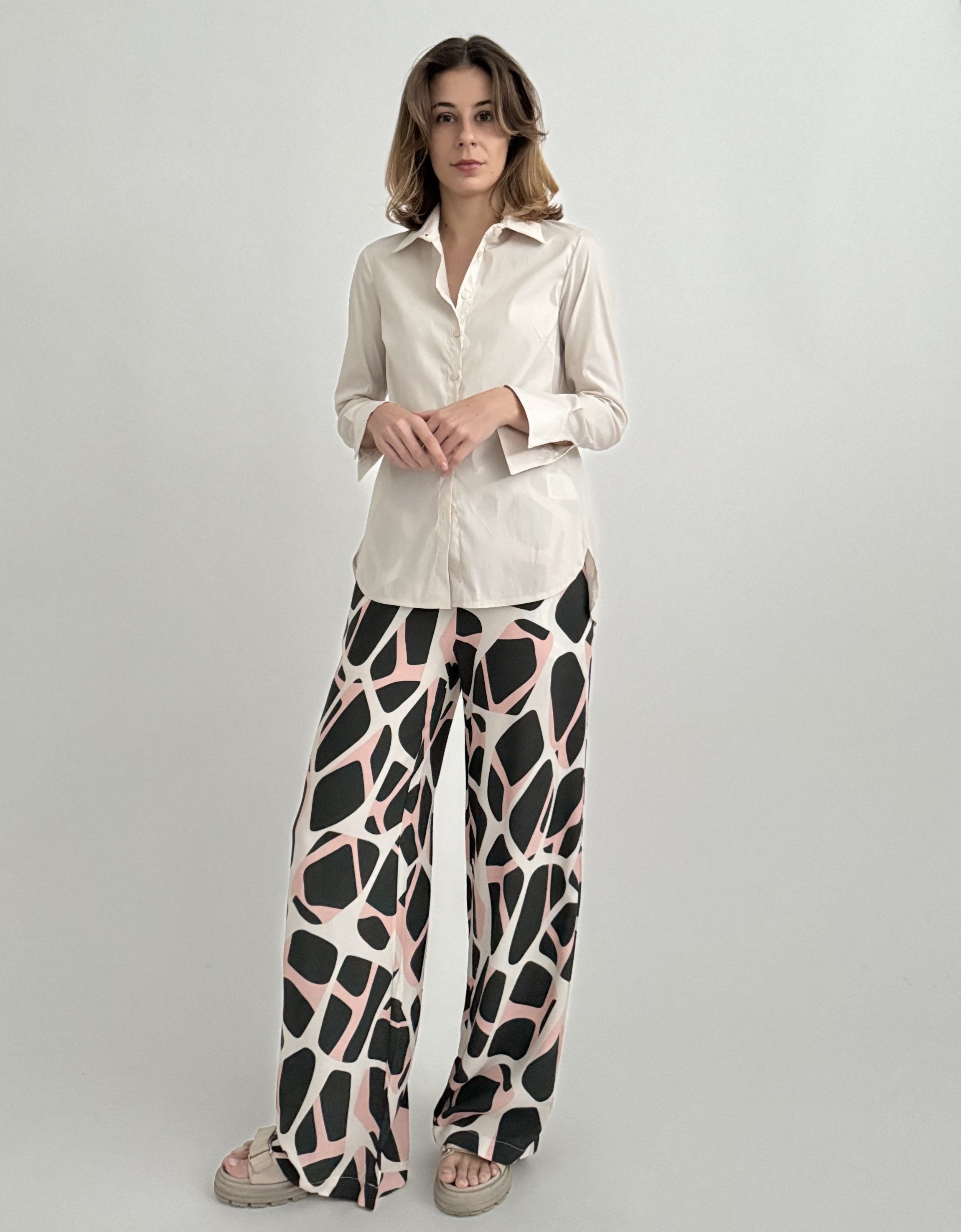 Zuckerwatte Palazzohose moderne Printhose aus fließender Viskose günstig online kaufen