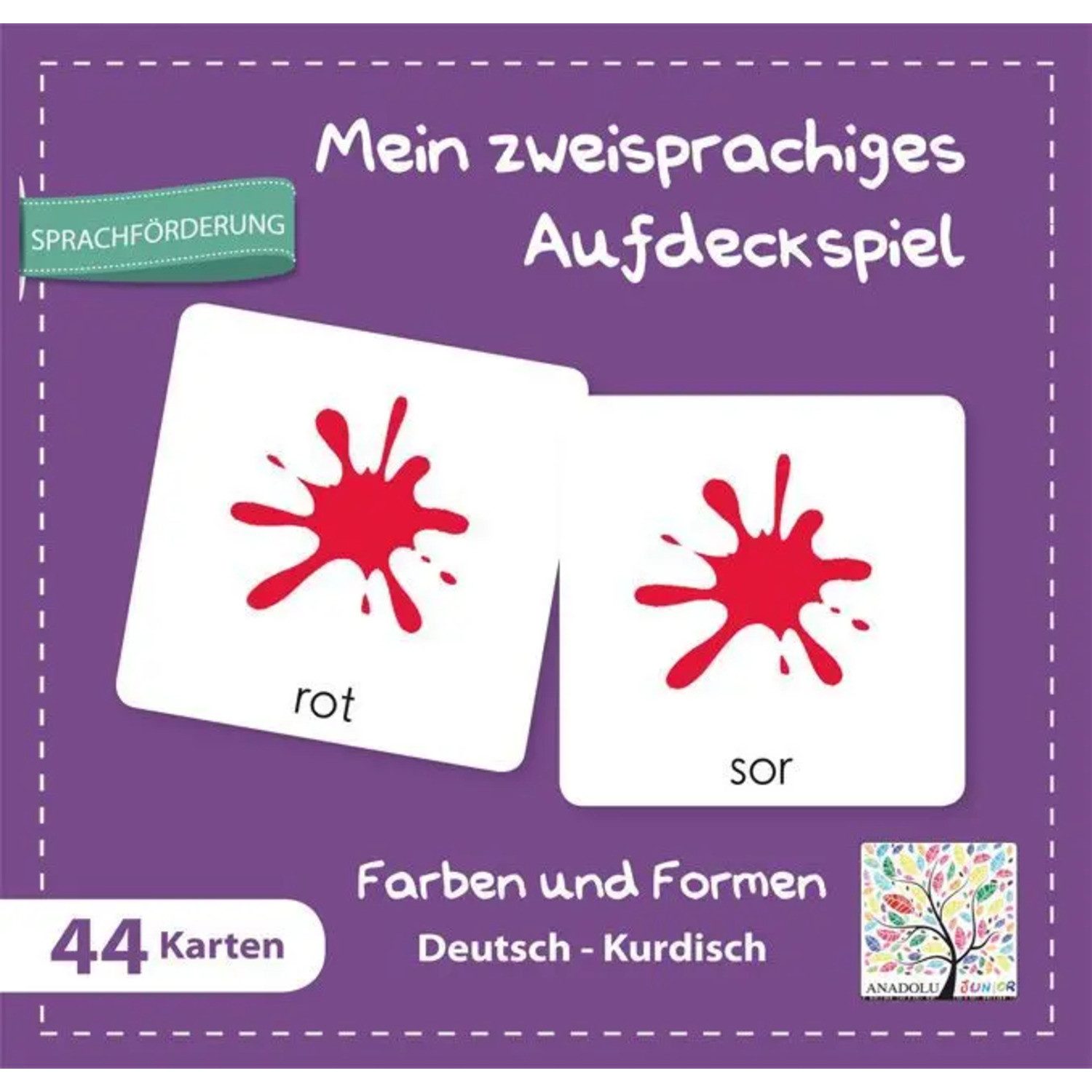 Schulbuchverlag Anadolu Spiel Mein zweisprachiges Aufdeckspiel, Farben und Formen...