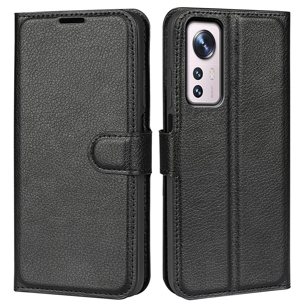 betterfon Handyhülle Handytasche für Xiaomi 12 Pro 5G Klapphülle Schwarz, 3 Kartenfächer, Magnetverschluss & Standfunktion im Lederlook