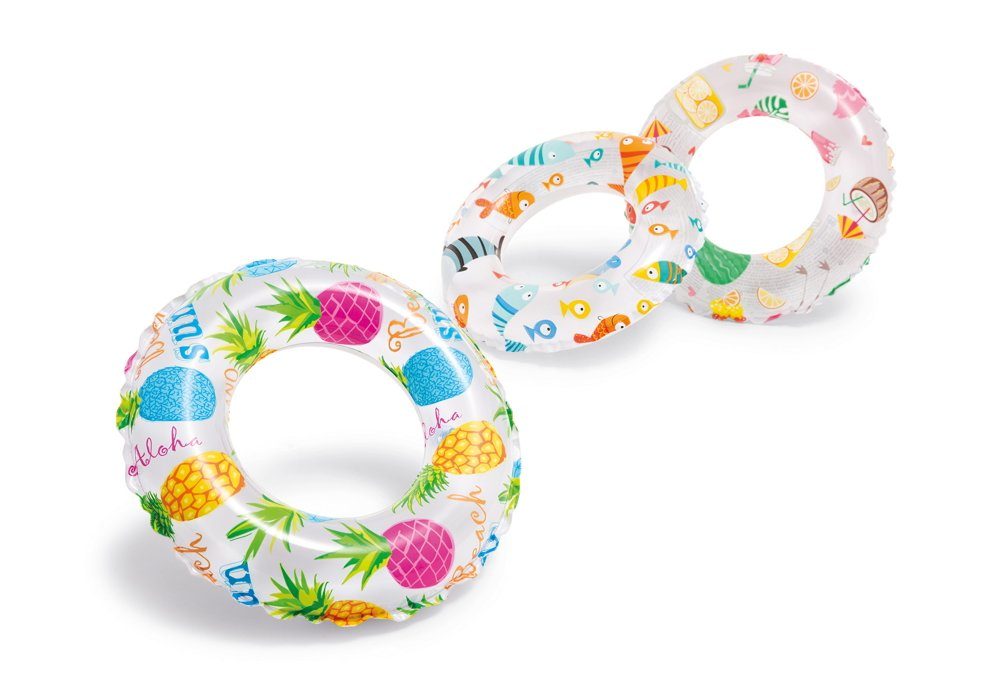 Intex Schwimmreifen Schwimmreifen Lively Print Ø 51cm 3-6 Jahre zufällige Auswahl 59230NP