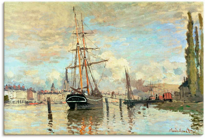 Artland Wandbild Die Seine in Rouen. 1874., Boote & Schiffe (1 St), als Alubild, Outdoorbild, Leinwandbild, Poster in verschied. Größen