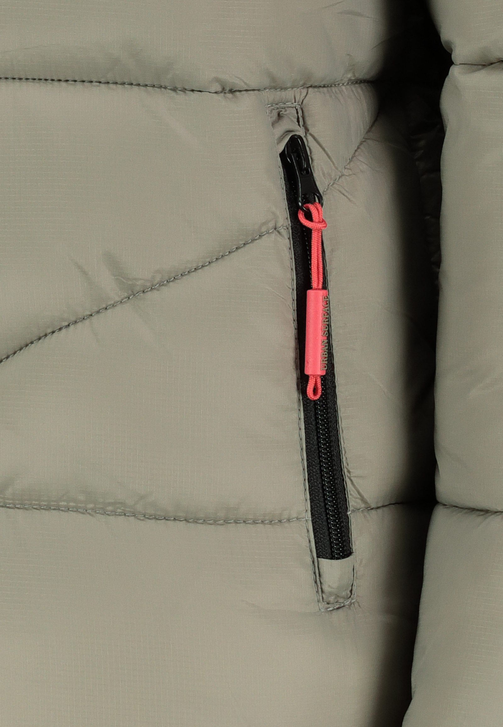 Urban Surface Winterjacke Steppjacke mit Reißverschluss und gefütterter Kap günstig online kaufen