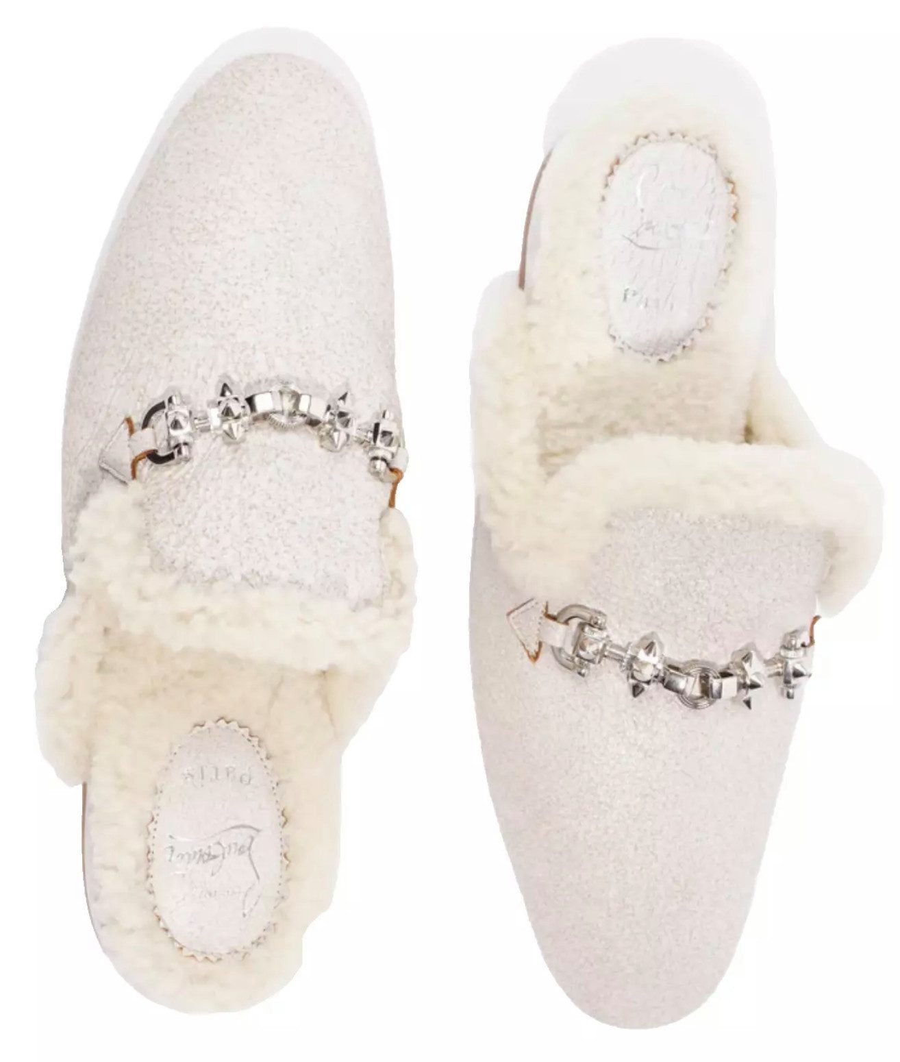 Woolito Spiked Shearling Loafers Sandalen Slipper