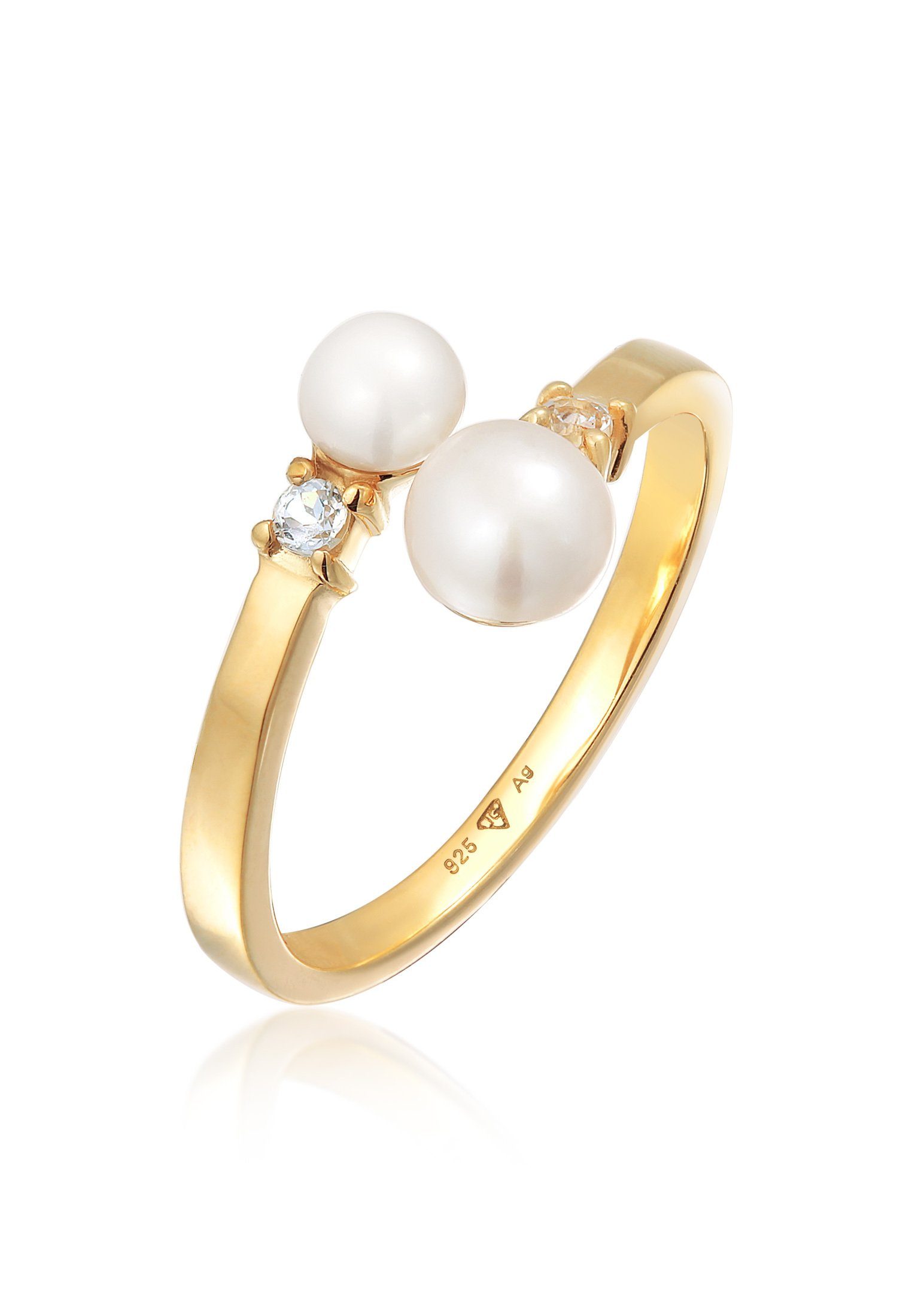 Elli Premium Perlenring Wickelring Süßwasserperle 925 günstig online kaufen