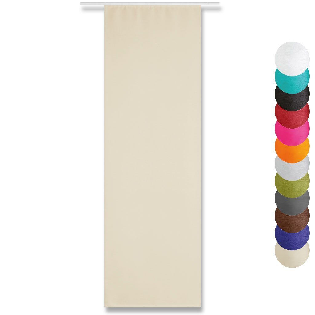 Arsvita Vorhang, Klettband, blickdicht, Microfaser, Blickdichte Schiebegardine mit Klettband