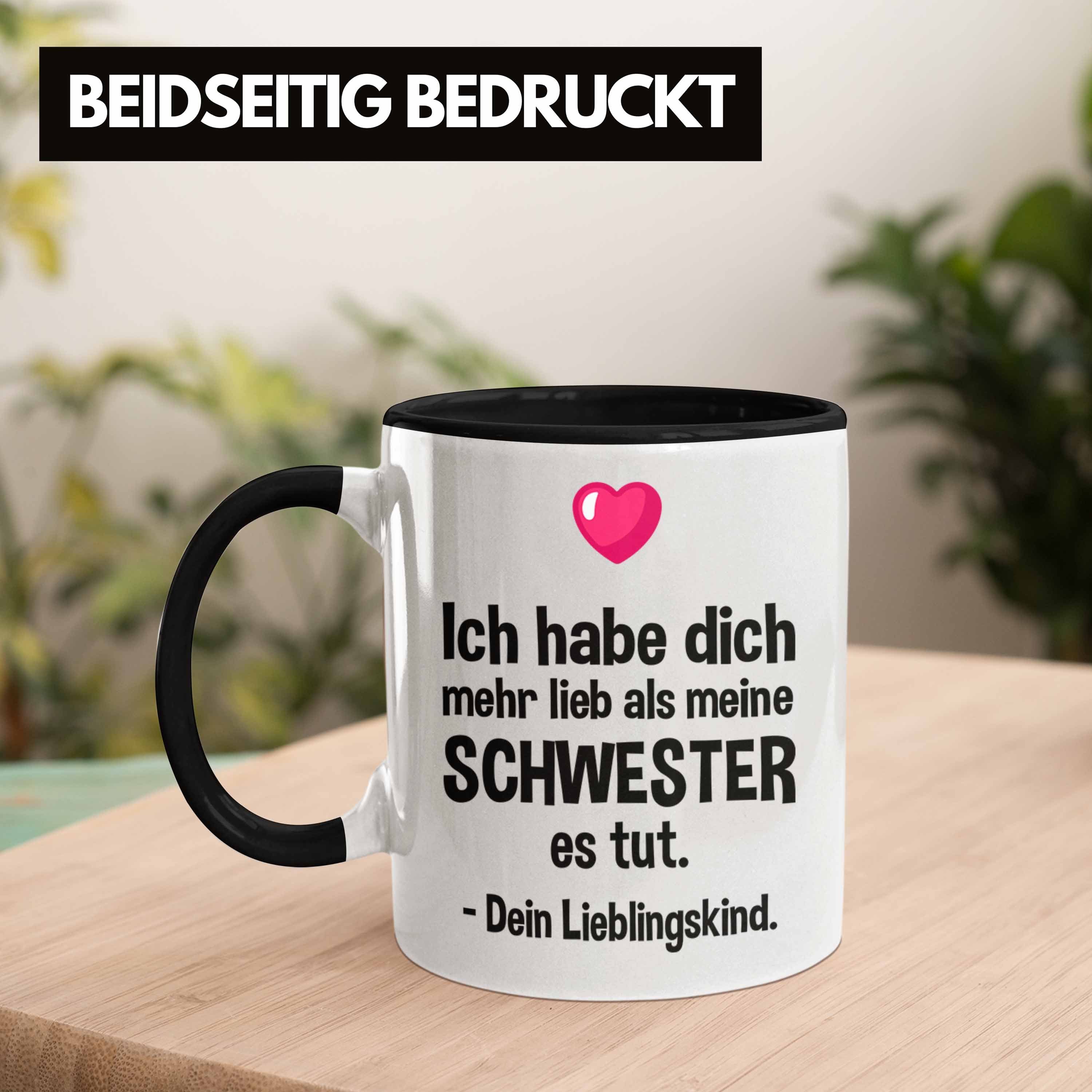 Mama mit Schwarz Tochter Muttertag Vatertag Geschenk Lieblingskind Tasse Tasse Kinder - Sohn Spruch Trendation Trendation Tasse