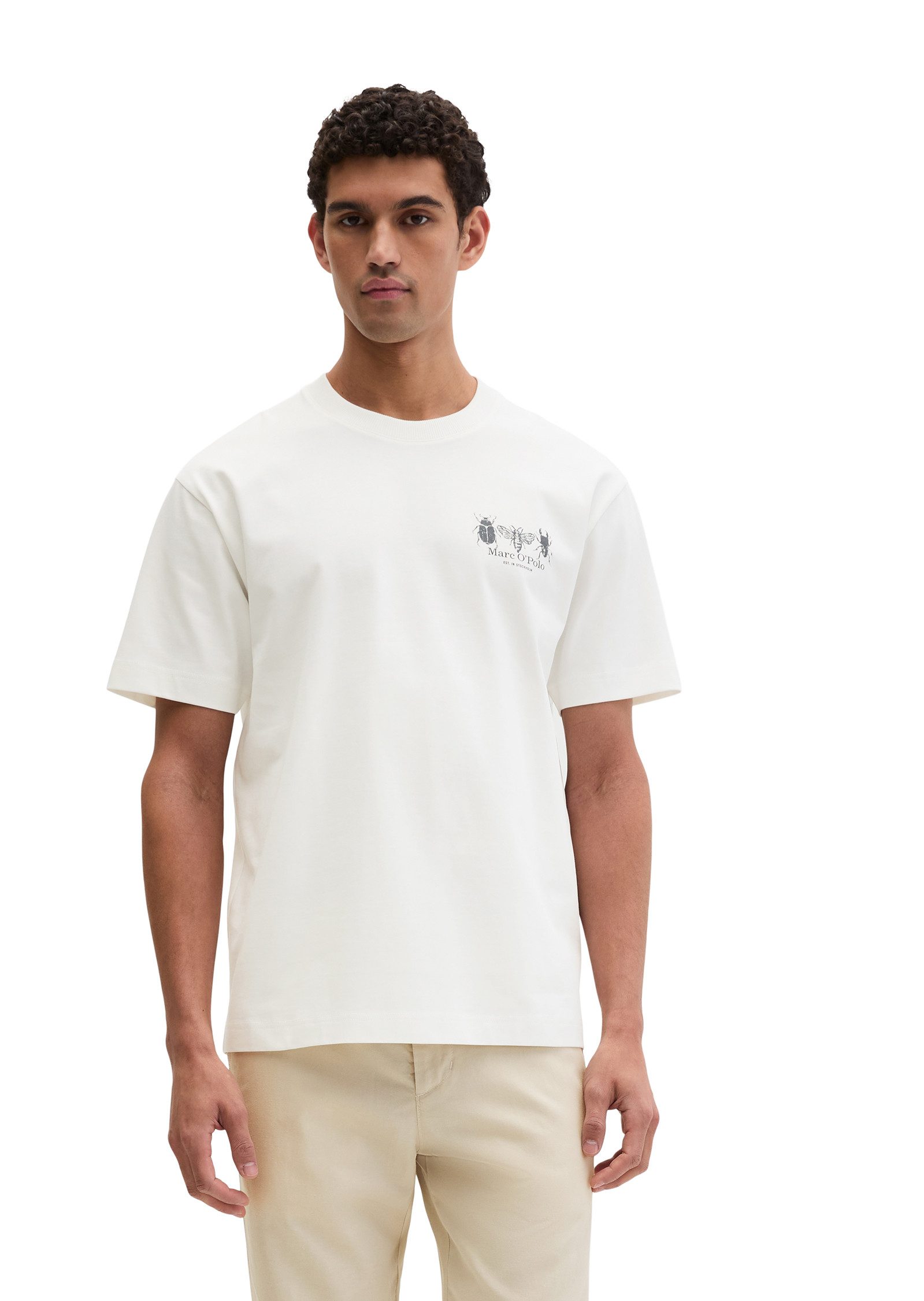 Marc O'Polo T-Shirt loose fit mit beidseitigen Insektenprints