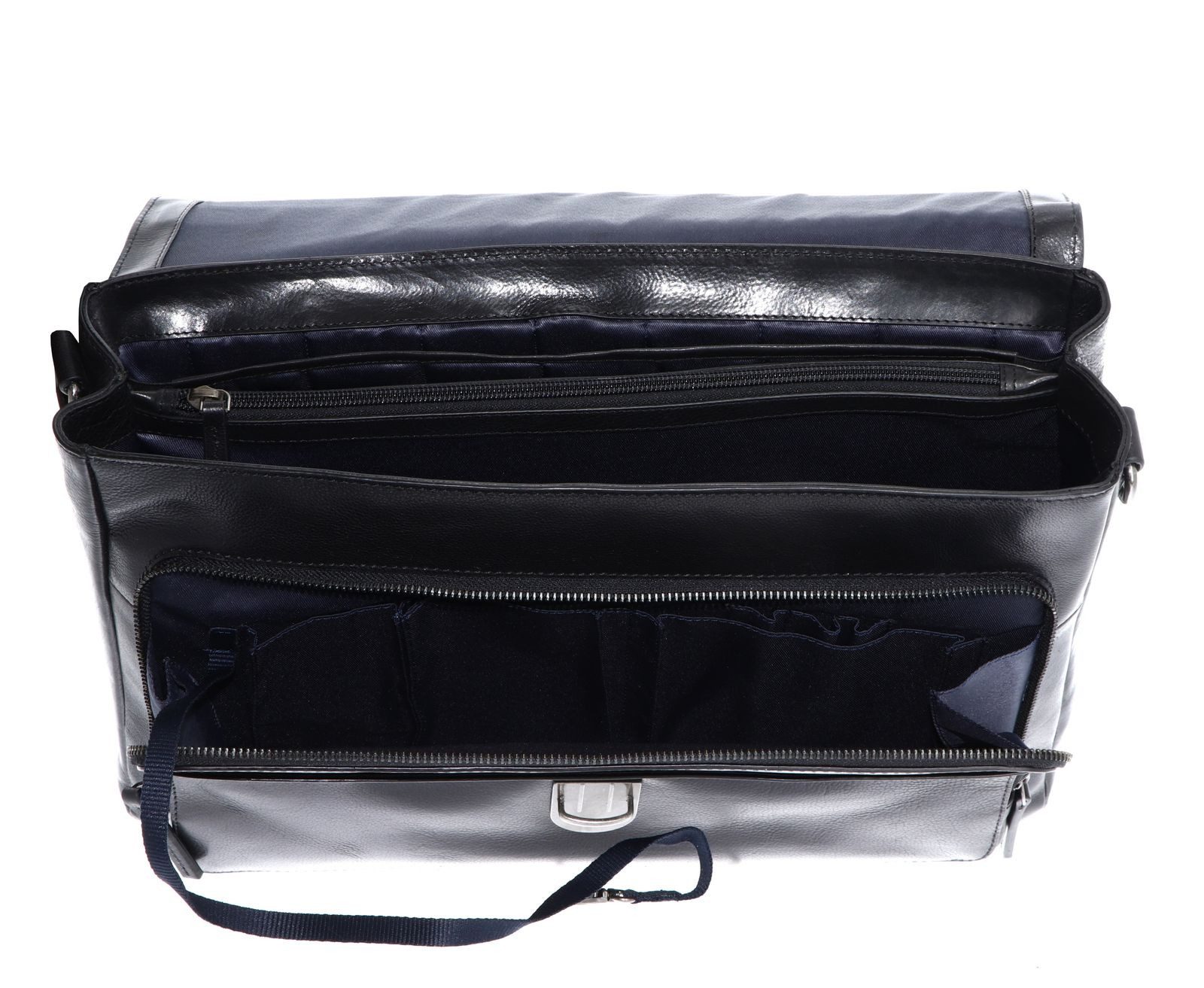 Leonhard Heyden Aktentasche Aktenmappe 2 Fächer 5381 (Set, 2-tlg), aus echtem Rindsleder