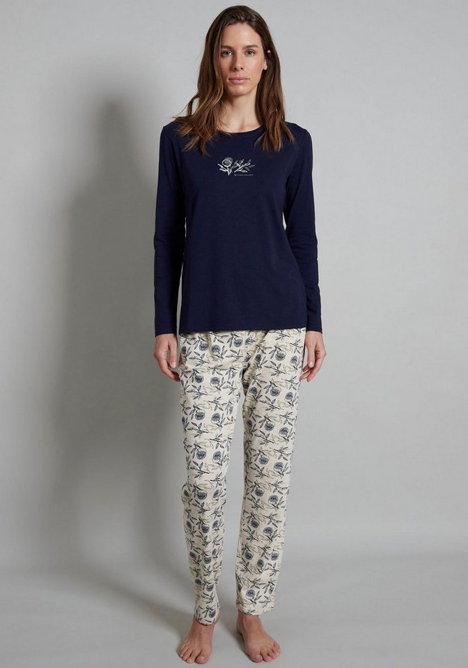TOM TAILOR Schlafhose Pyjama mit Allover-Print, Stoffzusammensetzung: 95%  Baumwolle, 5% Elasthan