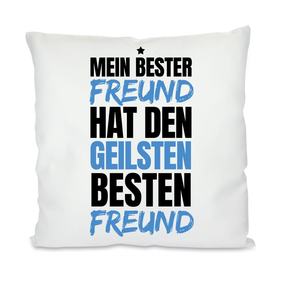 Herzbotschaft Dekokissen Kissen mit einseitigem Motiv Mein bester