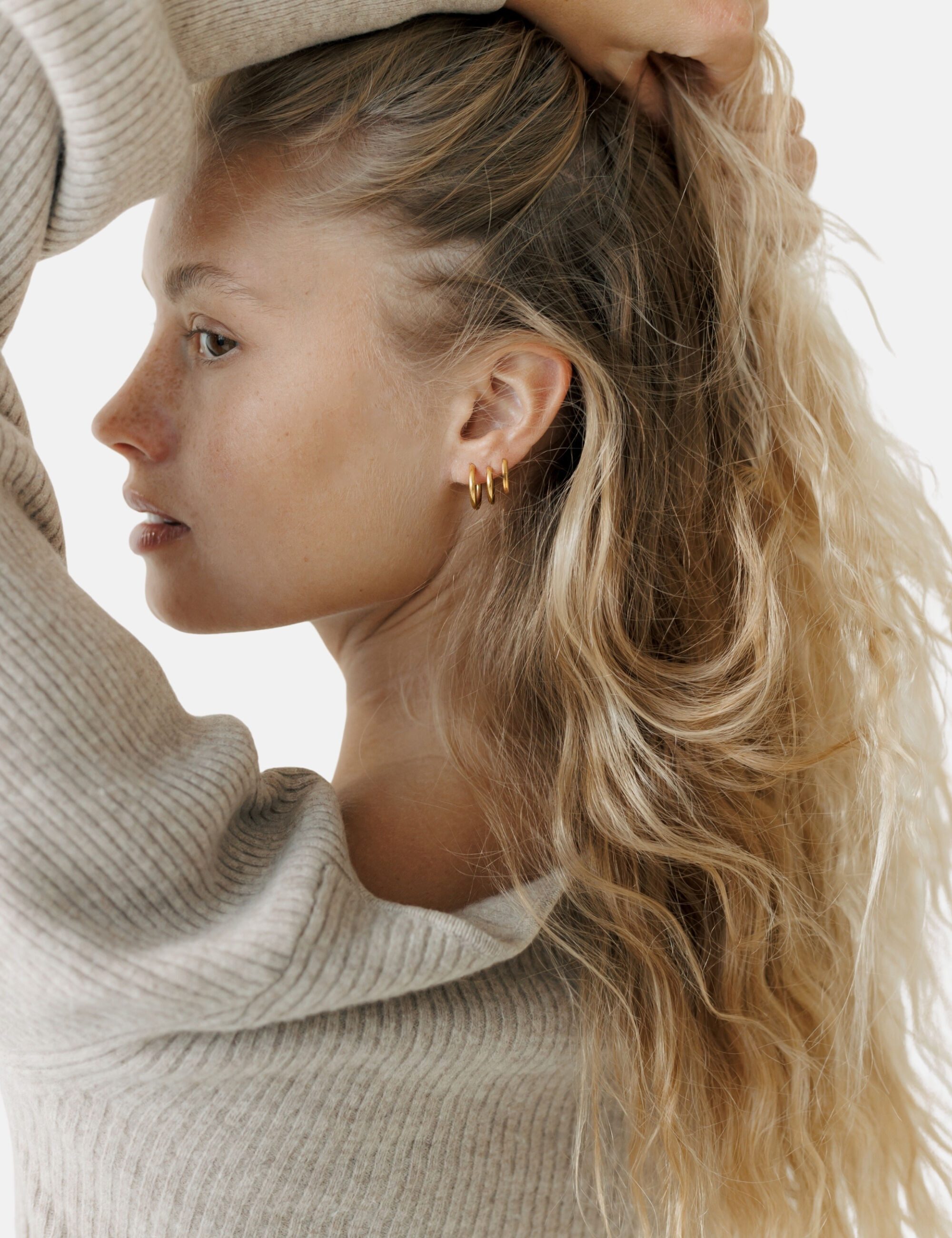 GOOD.designs Paar Creolen, 3 Paar kleine, elegante Kreolen, allergikerfreundlich