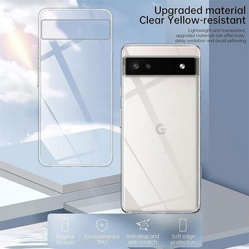 CoolGadget Handyhülle Transparent Ultra Slim Case für Google Pixel 6a 6,1 Zoll, Silikon Hülle Dünne Schutzhülle für Pixel 6a Hülle