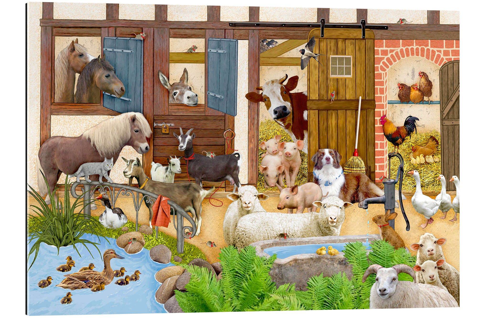 Posterlounge Wandbild Tiere auf dem Bauernhof, günstig online kaufen