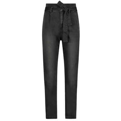 Nukus Paperbag-Hose Marlies Pants Stretch Jeans mit Bindeband aus Baumwolle