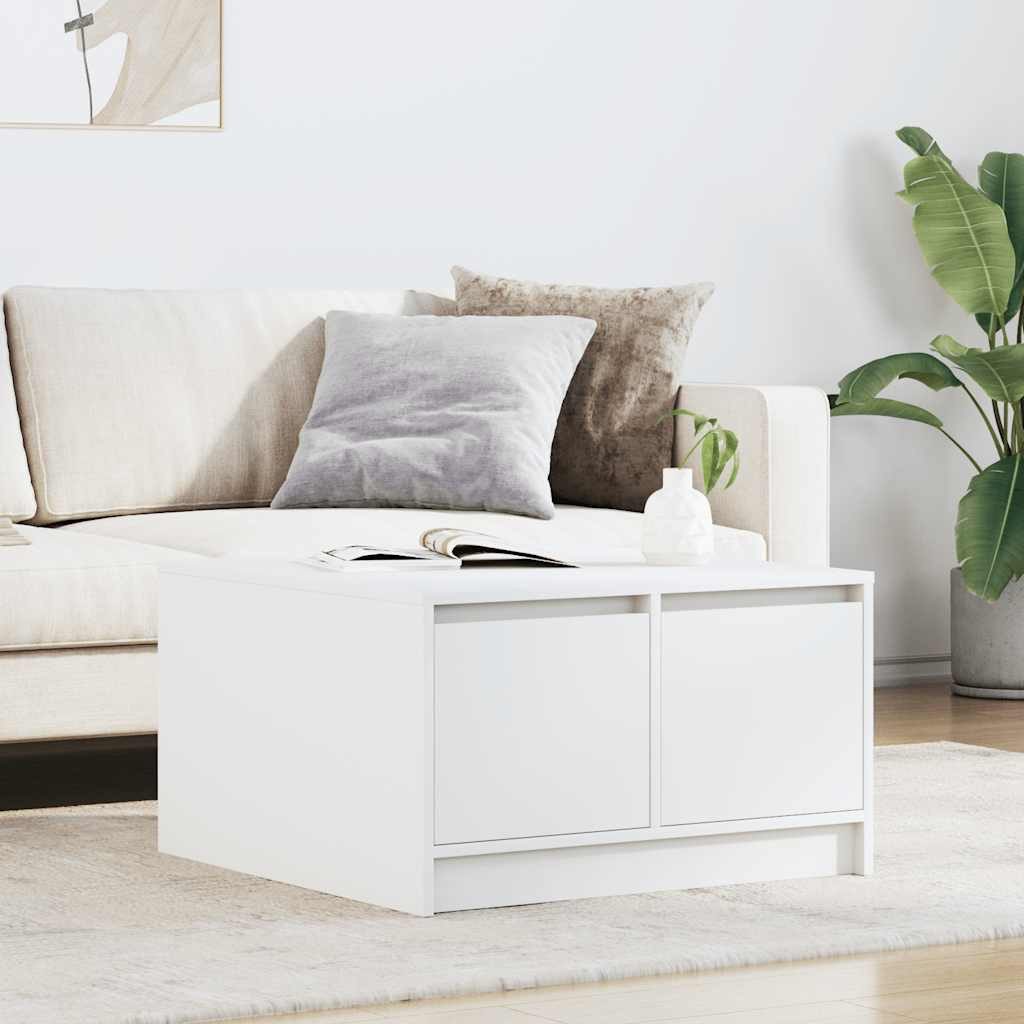 vidaXL Couchtisch Couchtisch mit Schubladen Weiß 70,5x70x40 cm (1-St)