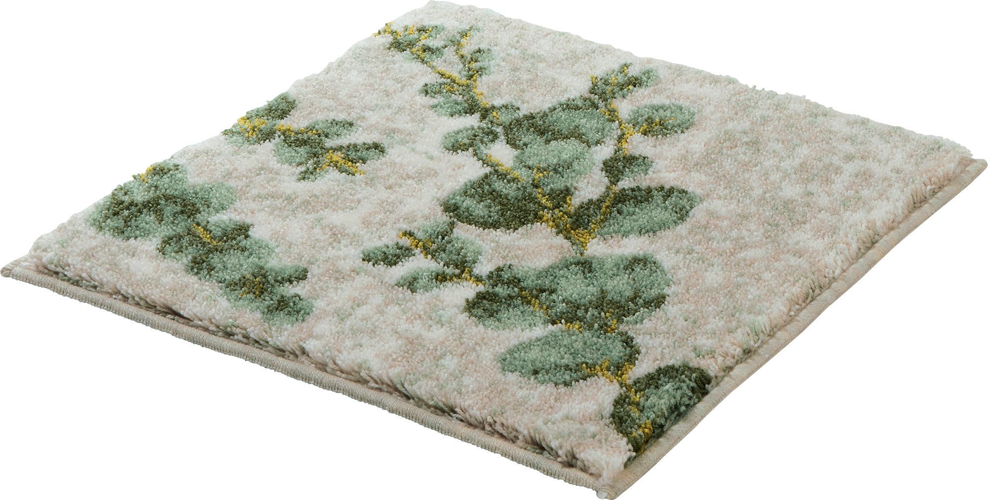 Erwin Müller Badematte WC-Vorlage "Eukalyptus", Höhe 20 mm, eckig, gemuster günstig online kaufen