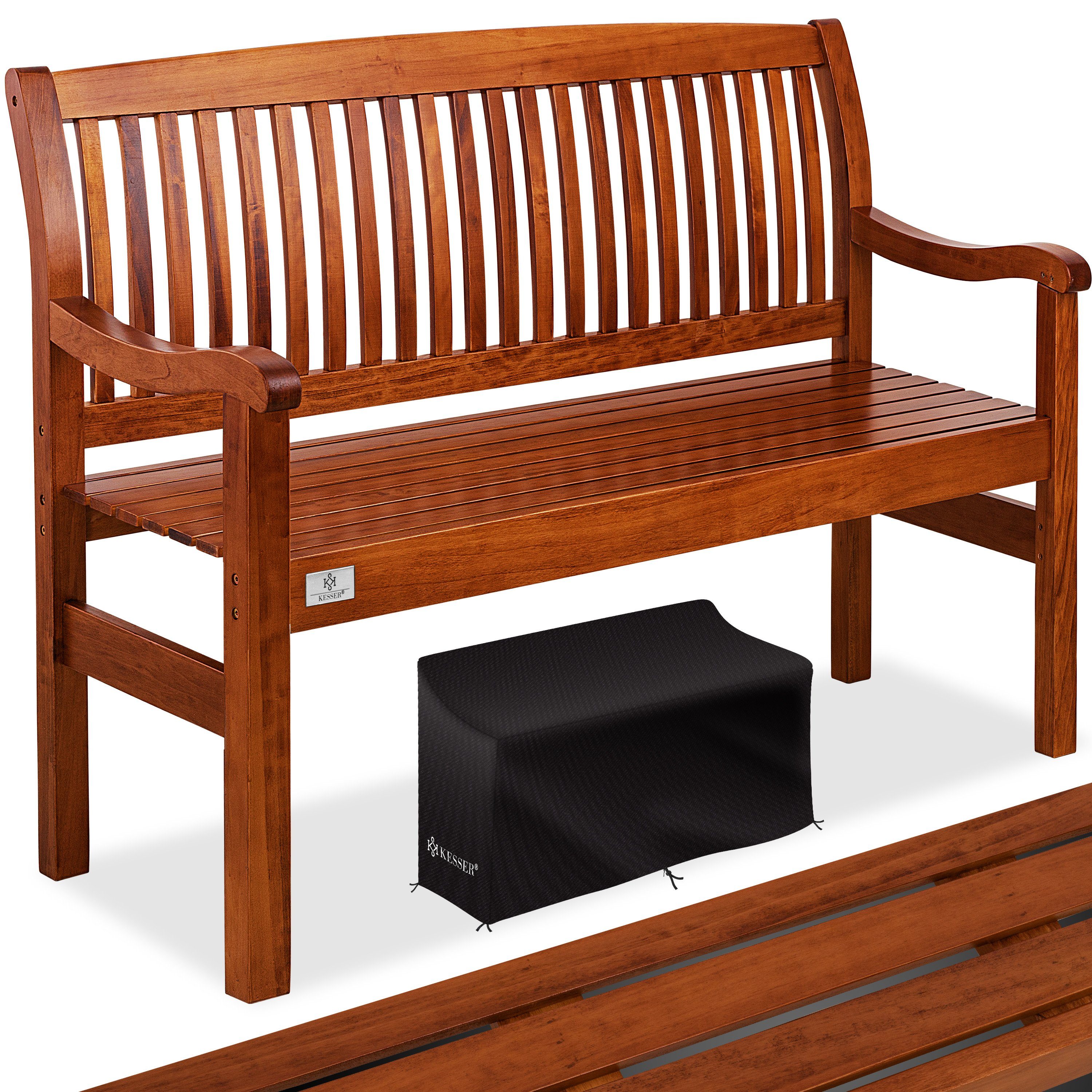KESSER Gartenbank, Gartenbank Holz Holzbank wetterfest Parkbank Massivholz