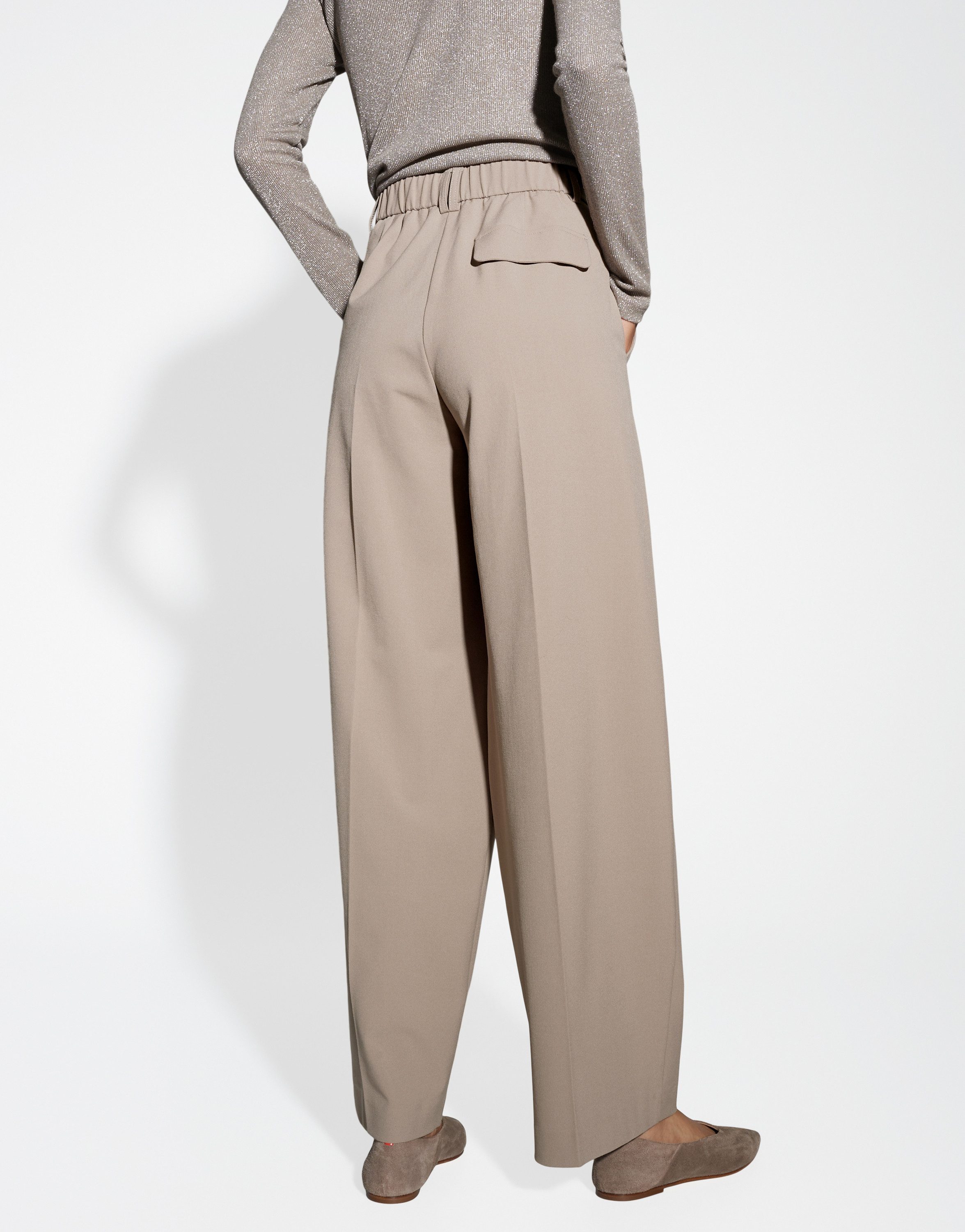 OPUS Bundfaltenhose MAIGA EDGY mit leichtem Barrel Leg