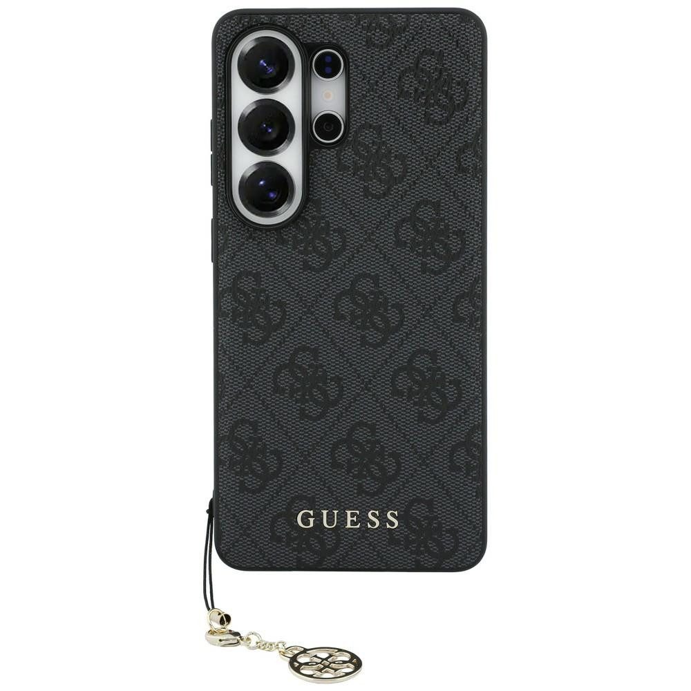 Guess Handyhülle Classic Galaxy S26 Ultra Kunstleder grau MagSafe mit Kette goldfarbig 6,9 Zol, Kantenschutz