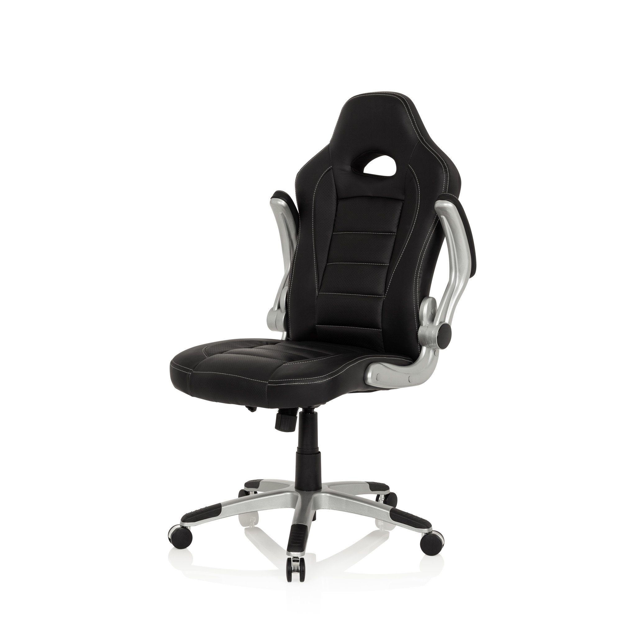 hjh OFFICE Drehstuhl Gamingstuhl GAME SPORT Schwarz Kunstleder, ergonomisch