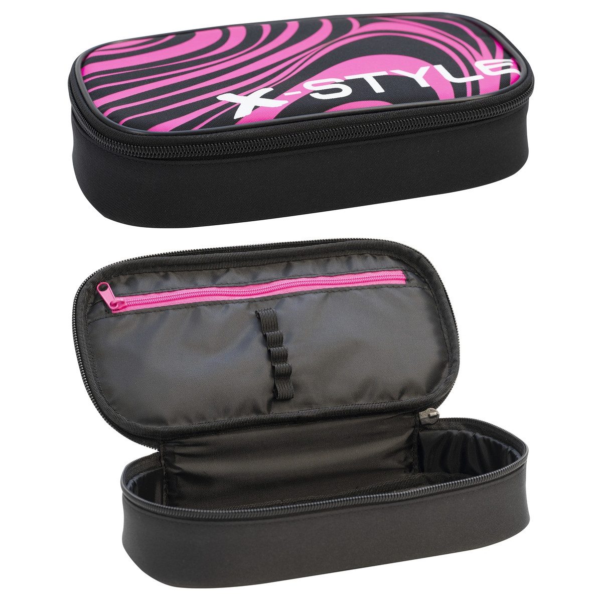 Depesche Schreibmappe EBERHARD FABER Jumbo Schlamperbox schwarz/neonpink 21,5x6x10,5cm