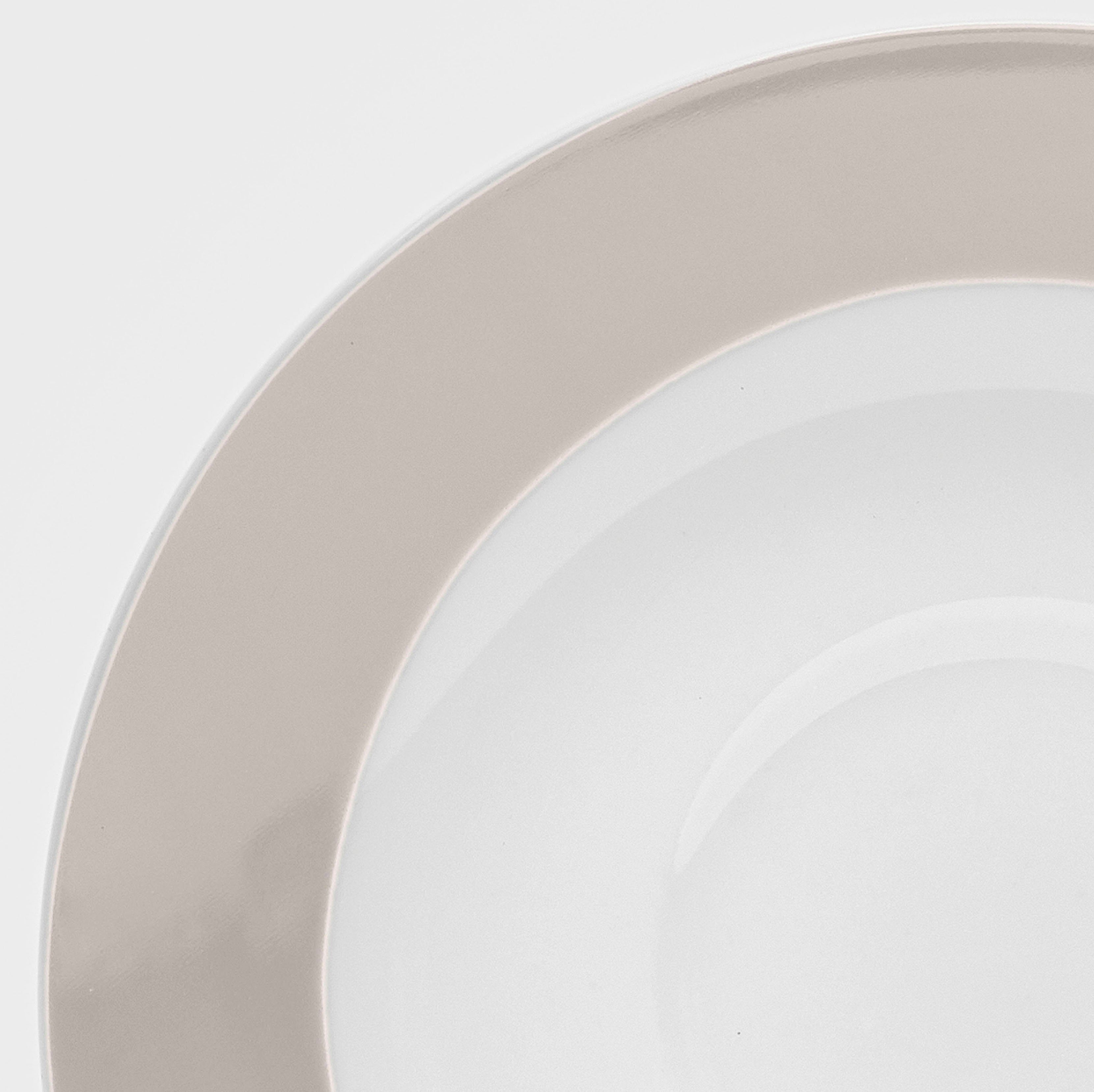 van Well Untertasse Teller Set, Vario, (6 St), Porzellan, spülmaschinen- und mikrowellengeeignet, Ø 14,5 cm