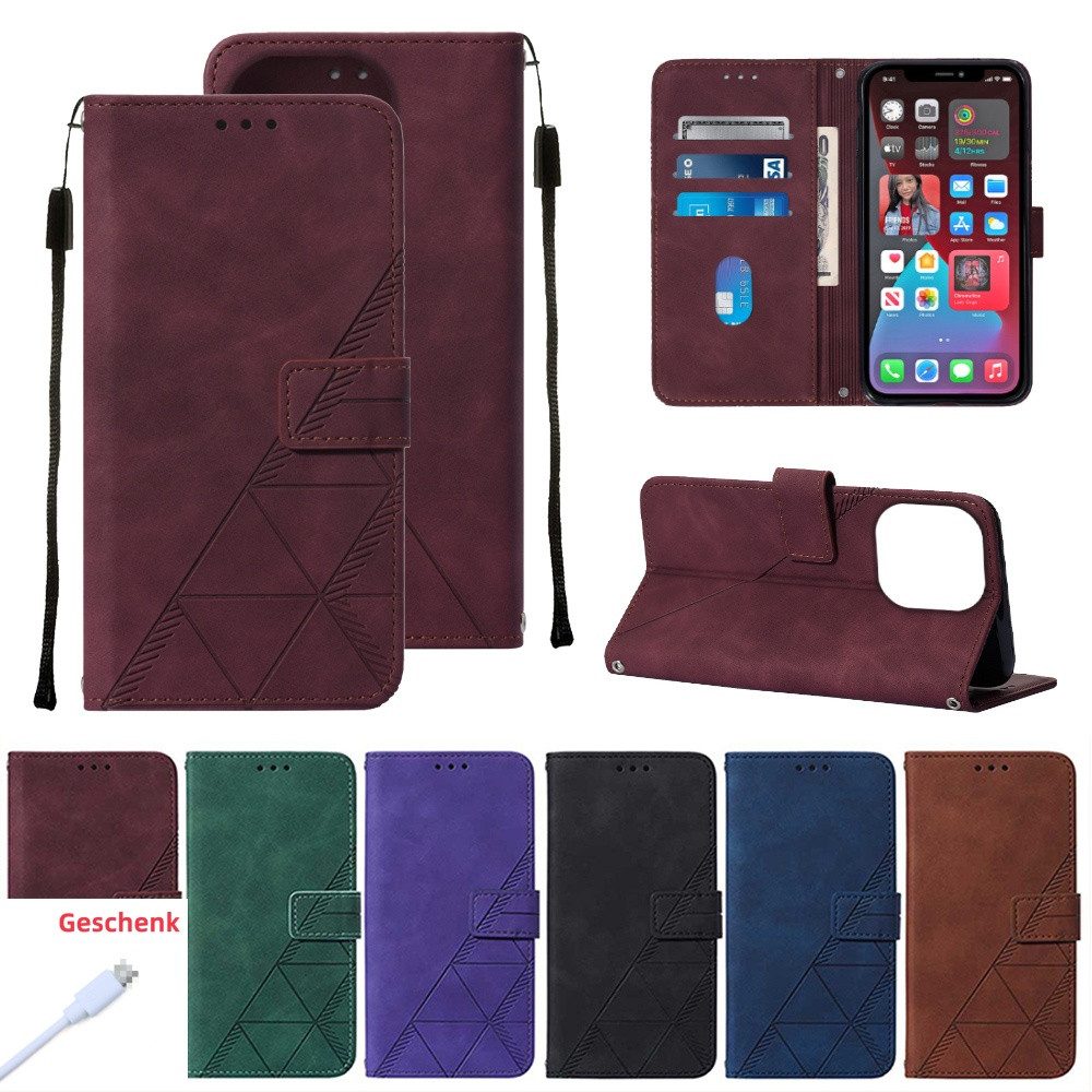 trends for living Handyhülle Hülle Tasche für iPhone X XS 12 13 14 15 16 Pro Max Plus Kartenschlitz