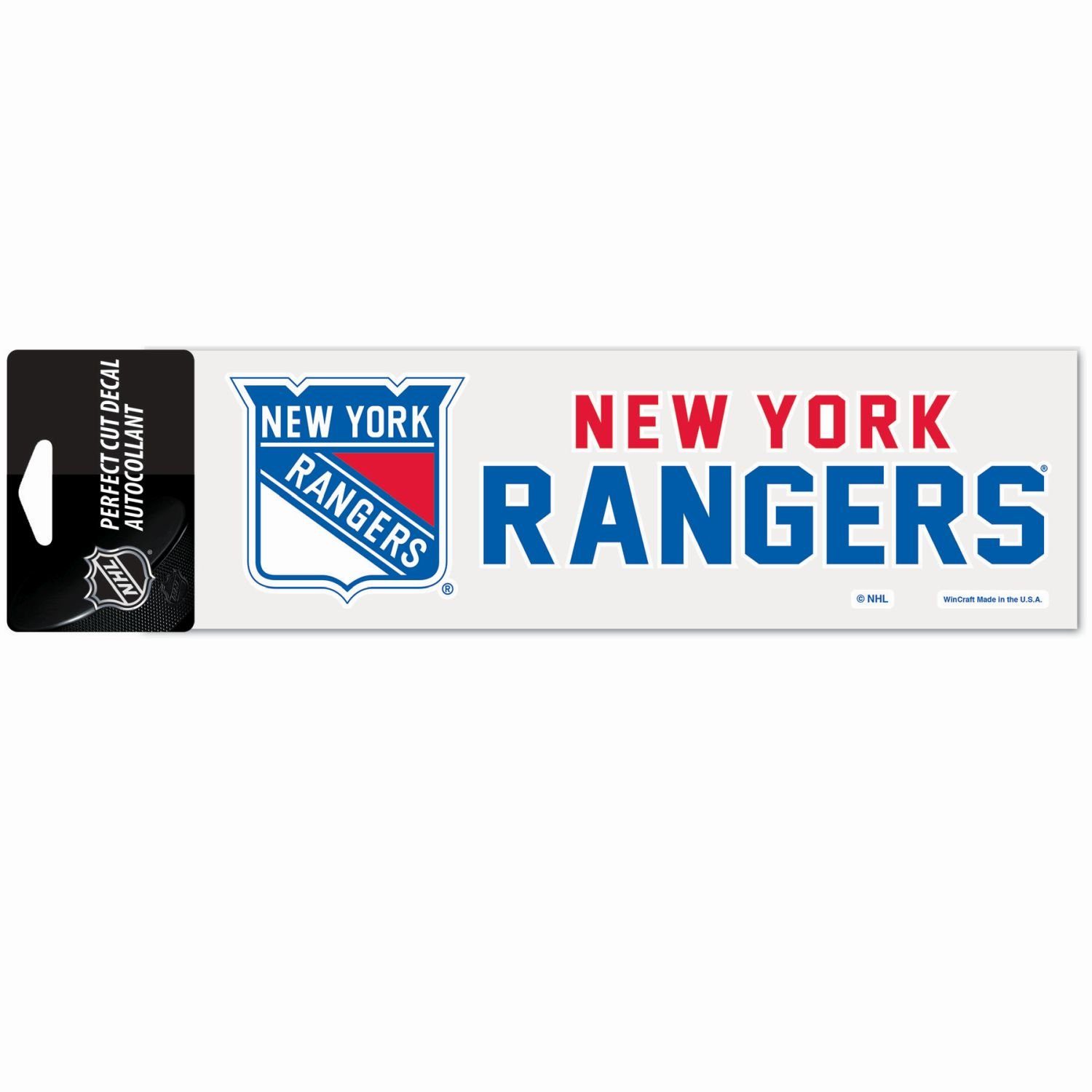 WinCraft Wanddekoobjekt NHL Perfect Cut Aufkleber 8x25cm New York Rangers