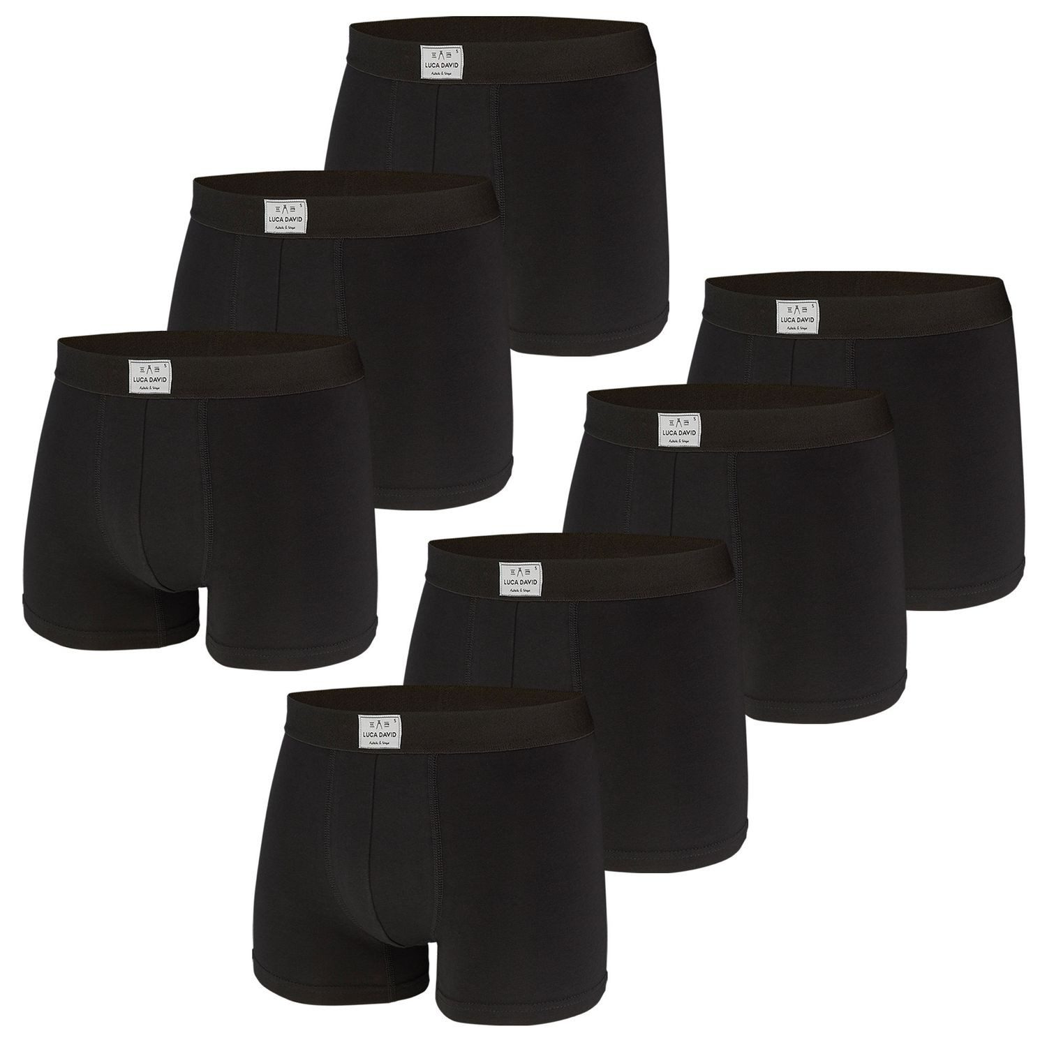 Luca David Boxershorts ohne Eingriff, im 7er Pack