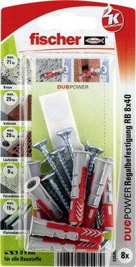 fischer Schrauben- und Dübel-Set Fischer Dübel-Set Duopower 8.0 x 40 mm - 8 Stück