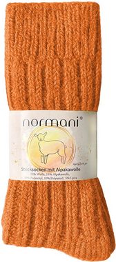 normani Thermosocken 2 Paar WollSocken aus Alpaka- und Schafwolle (2 Paar) hochwertige Qualitätssocken mit hohem Wollanteil